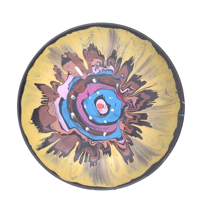 Talerz Patera Abstrakcja Ceramika New Look Pikasiak Retro Vintage