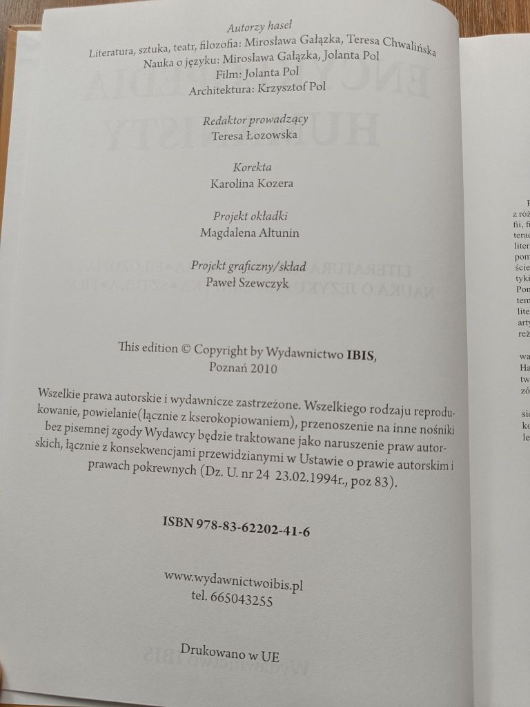 Encyklopedia Humanisty, wydawnictwo IBIS