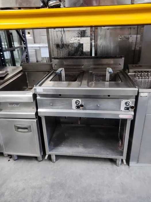 Fritadeira Dupla Industrial 12L +12L a gás com móvel