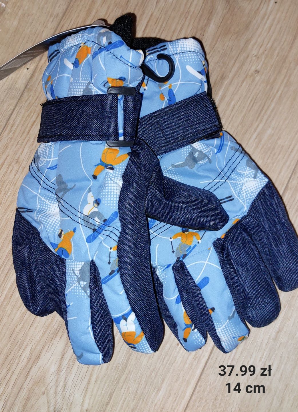 Rękawiczki zimowe narciarskie 5 palczaste - rozmiar 14 cm