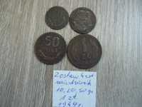 zestaw monet 4 szt .10. 20 . 50 . gr . i 1 zł . 1949 r .miedzionikiel
