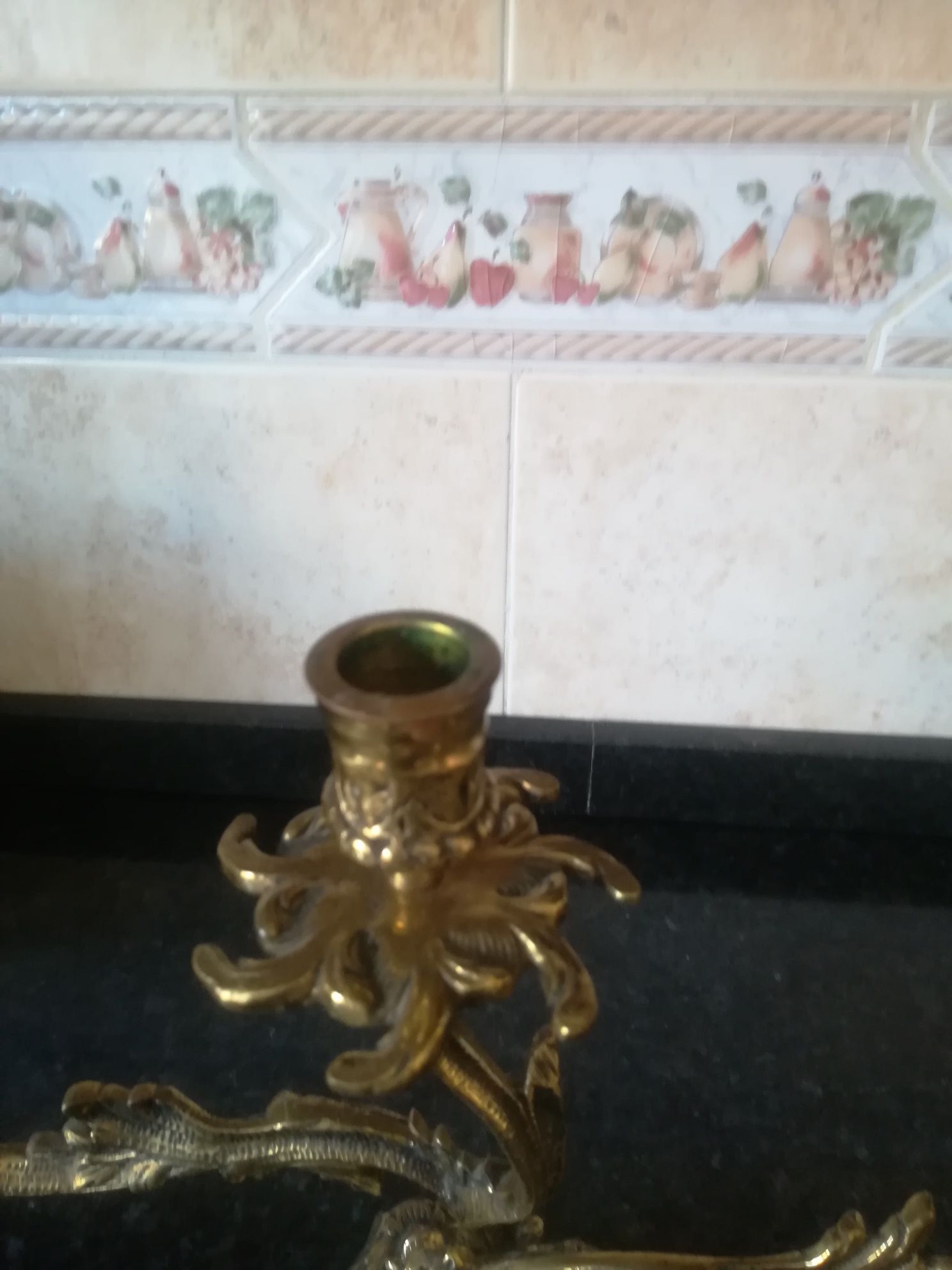 Candelabro de 3 lumes antigo