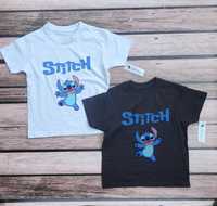 Koszulka bluzka Stitch Czarna lub biala rozmiar 92-170cm
