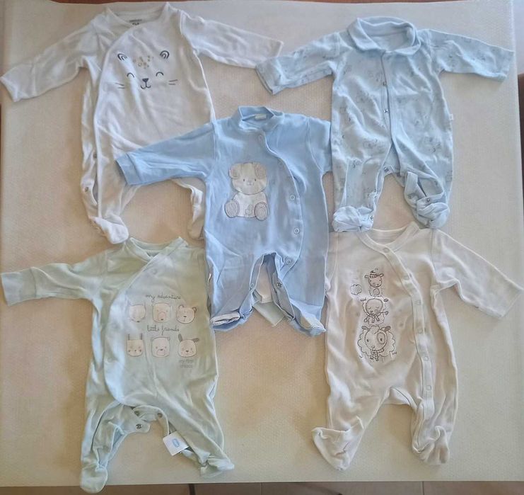 6 babygrows menino 0 aos 3 meses