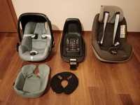 Foteliki Maxi Cosi od noworodka do 4 lat+lusterko, zagłówek, adaptery