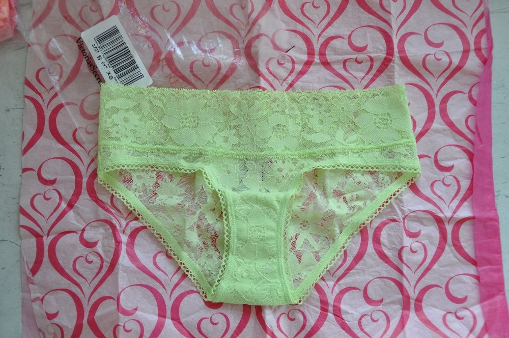 Nowe Victoria's Secret koronka brazyliany XS S VS figi nowe neon