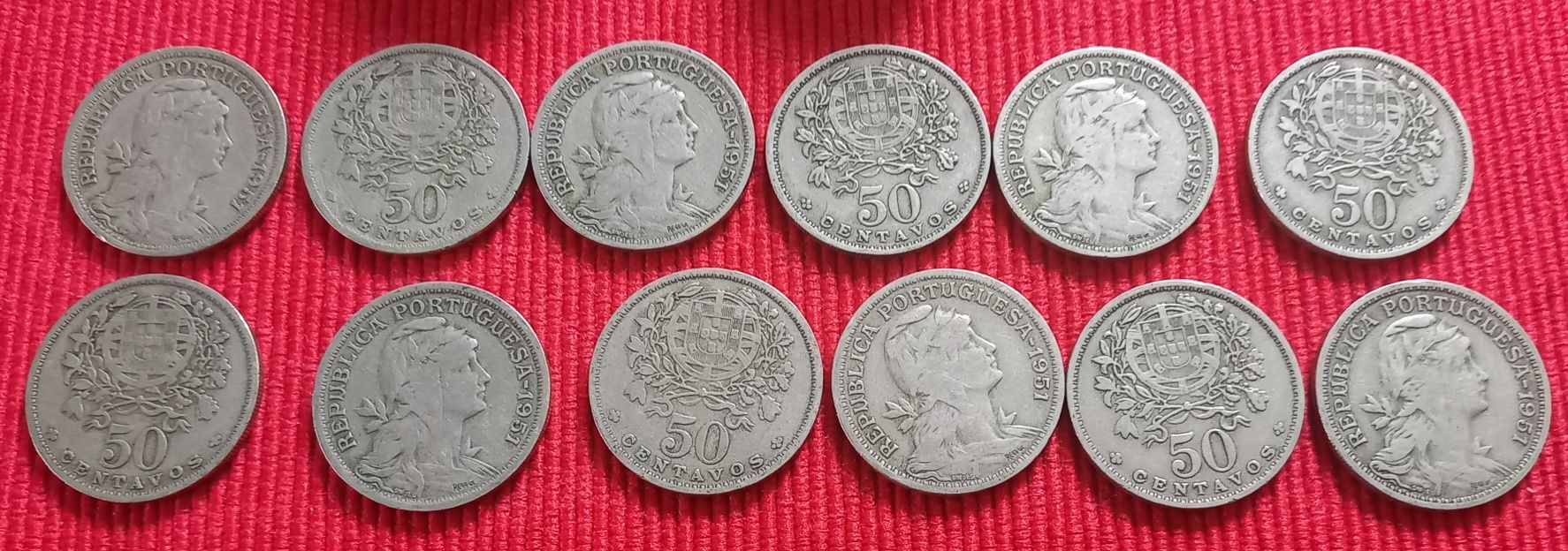 Moedas de 50 centavos de 1951