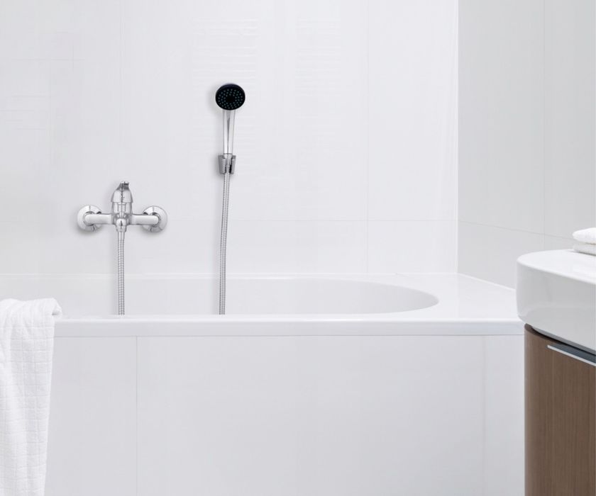 Bateria Wannowa Ścienna Prysznicowa Natryskowa Chrom Kran Do Wanny Hit