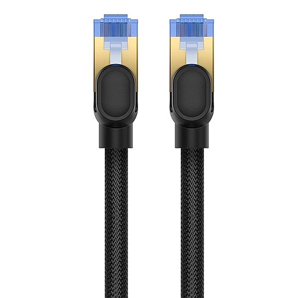 Baseus szybki kabel internetowy RJ45 cat.7/10Gbps 1m pleciony czarny