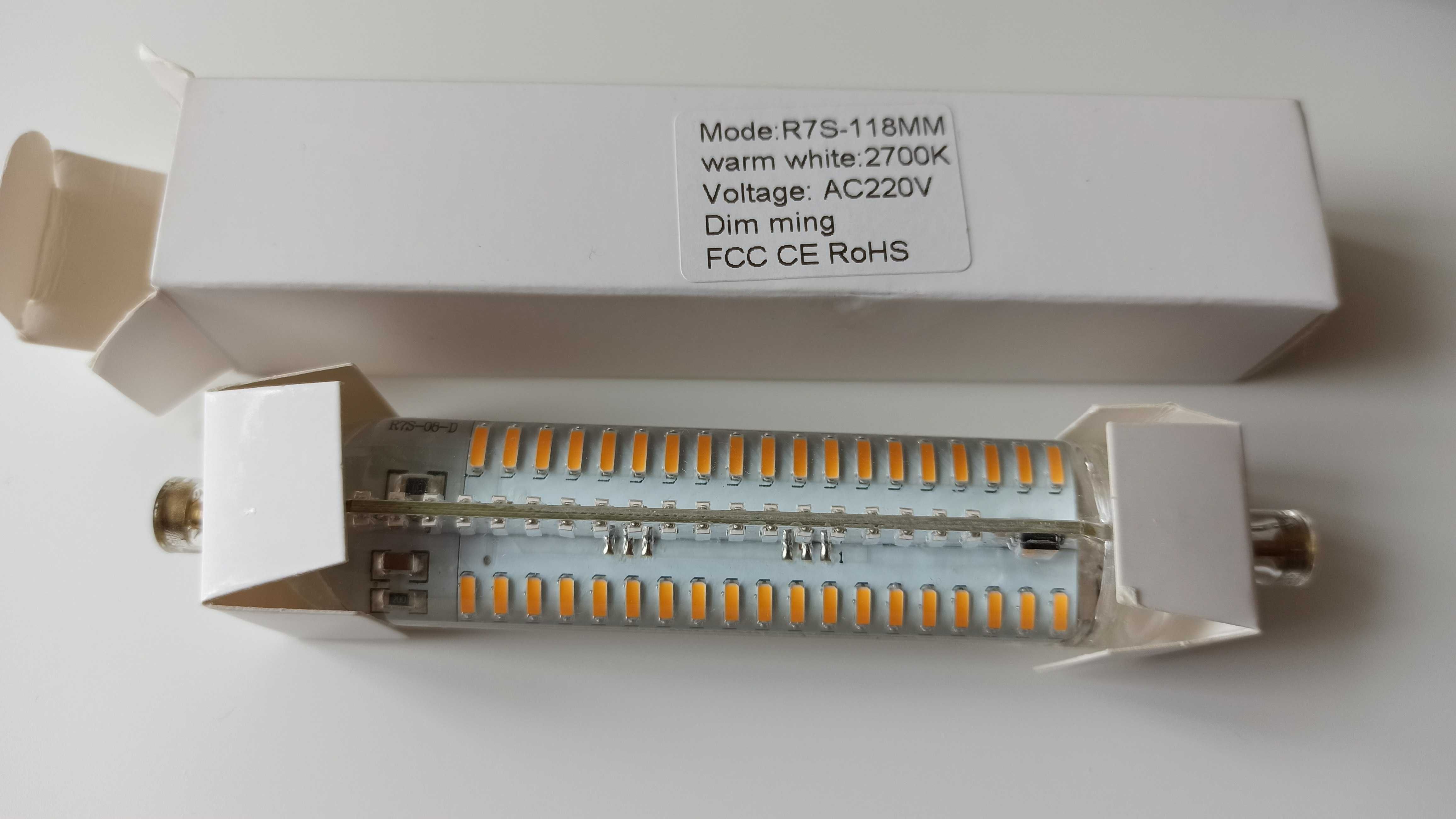 Лампочка LED R7S-118MM 2700K AC220V Dimm