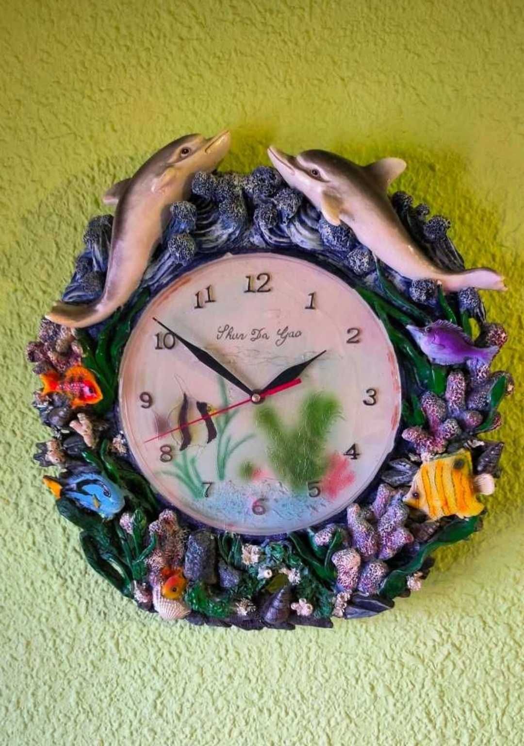 Настенные часы из гипса "Подводный мир"
