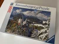 Puzzle Ravensburger Zamek Neuschwanstein Zimą 3000 el. 170623 nowe