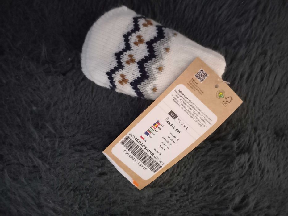 Rekawiczki niemowlece  grube