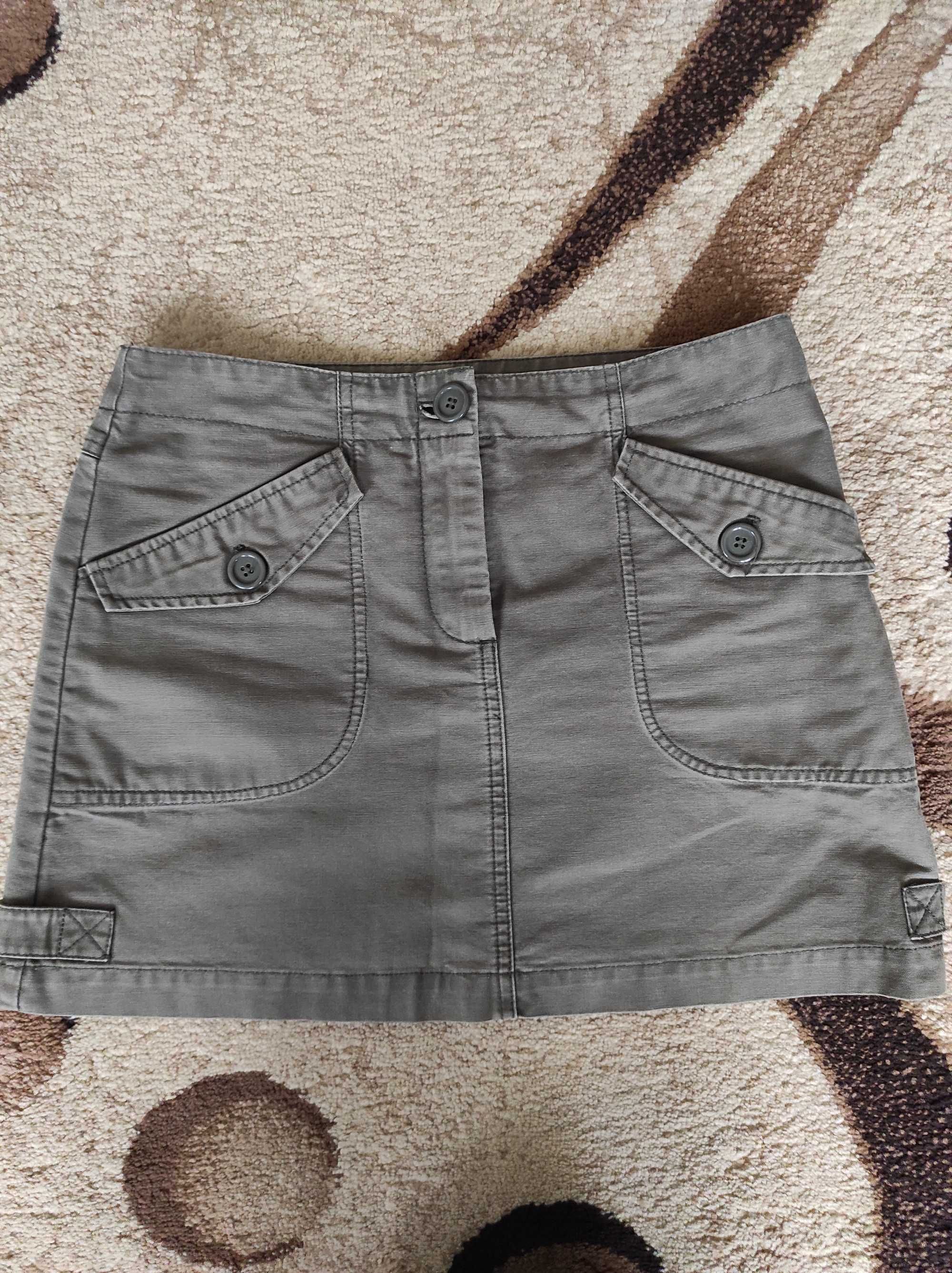H&M, krótka, spódnica jeansowa