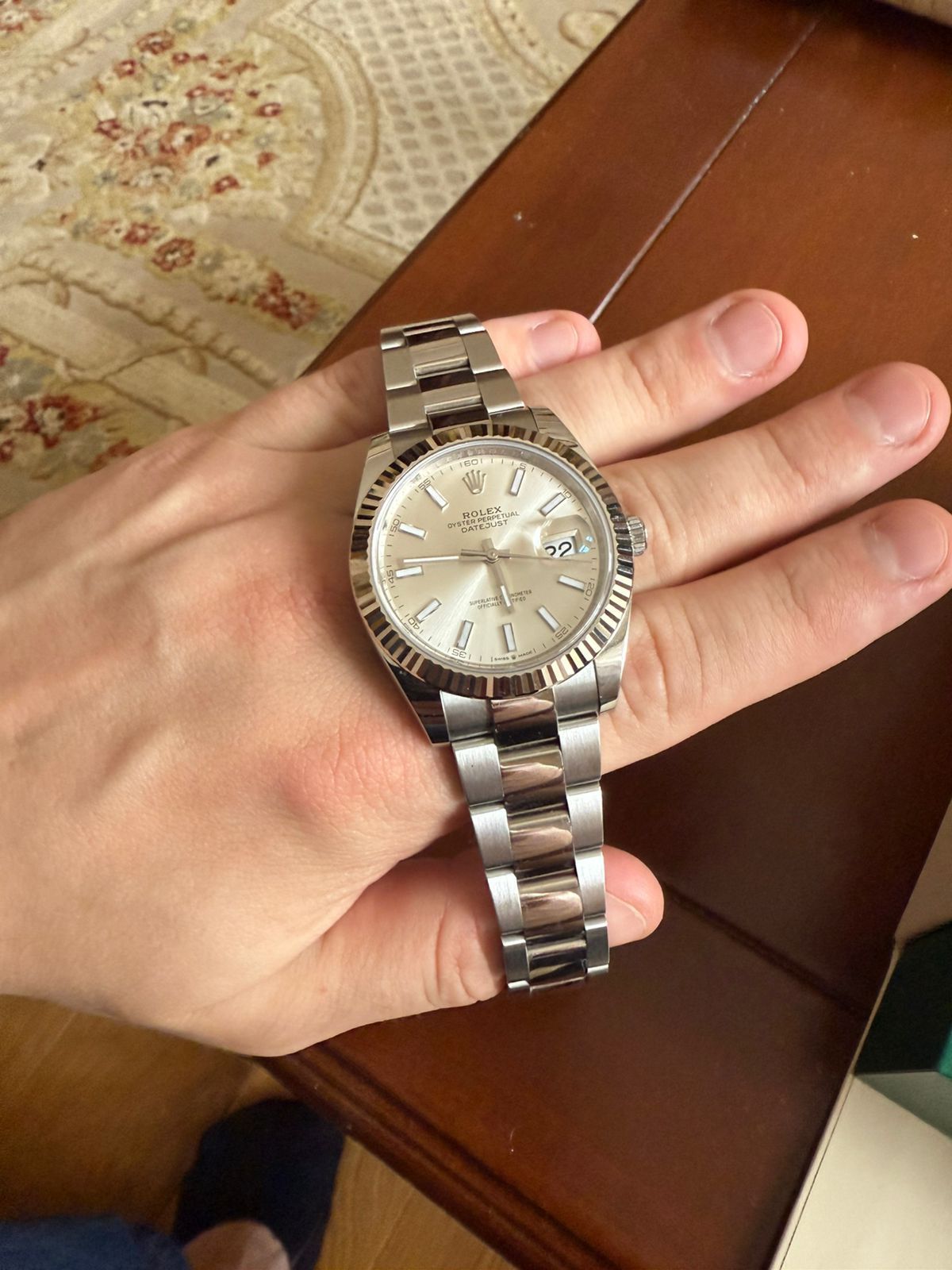 !!Годинник Чоловічий Оригінал! Rolex Datejust 41 mm-White Gold-13500$