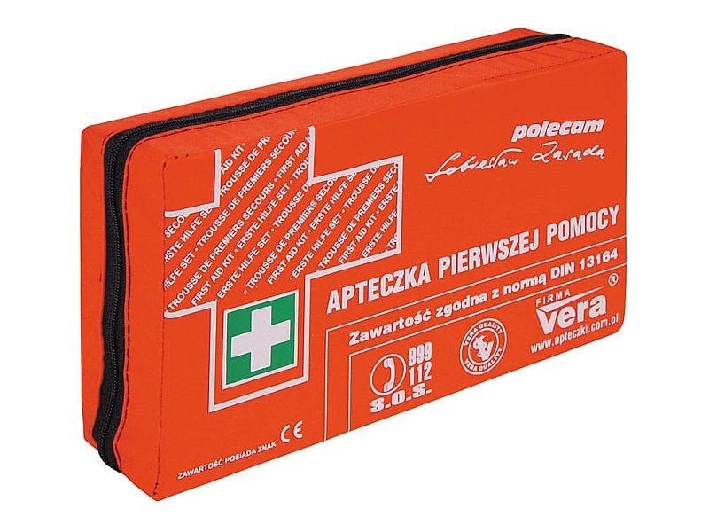 Apteczka samochodowa CLASSIC DIN 13164 w opakowaniu z tkaniny wodoodpo