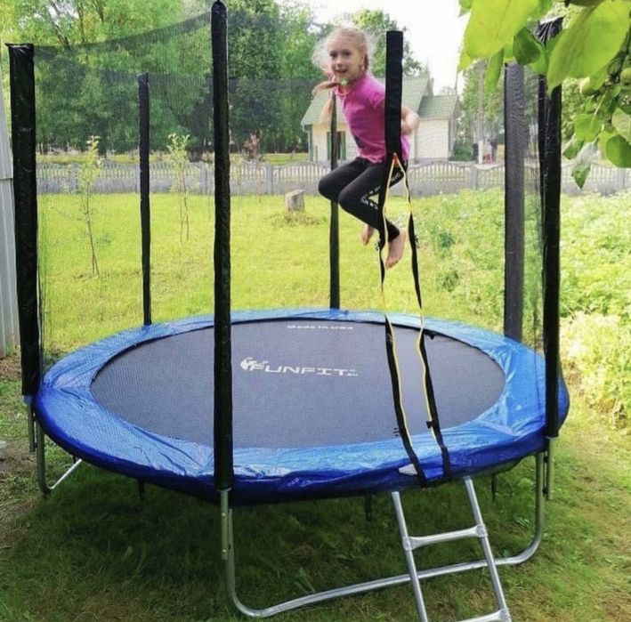 Знижки! Великий батут 140, 252, 312 см  Atleto Дитячі батути