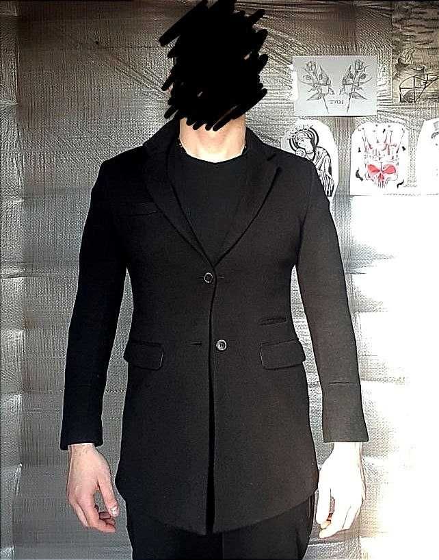 Продам элегантное мужское черное пальто, размер М