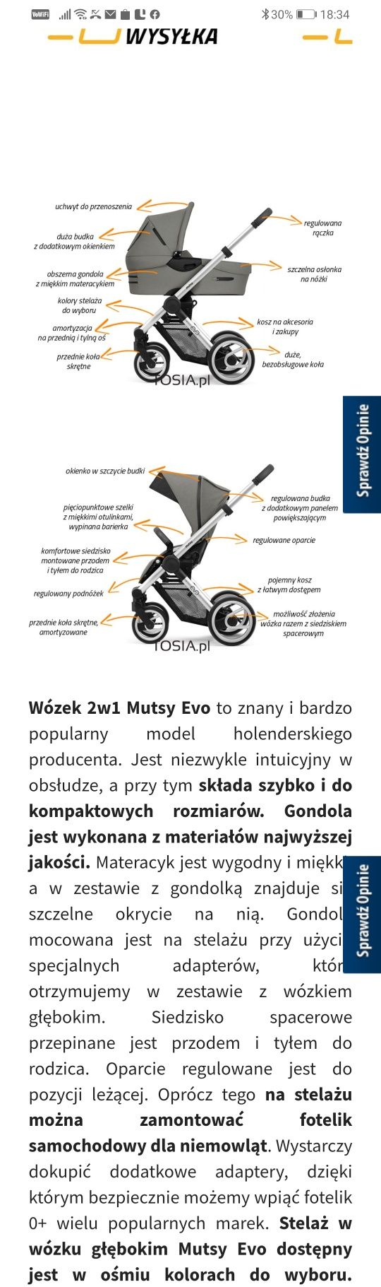 Wózek Mutsy Evo 2w1