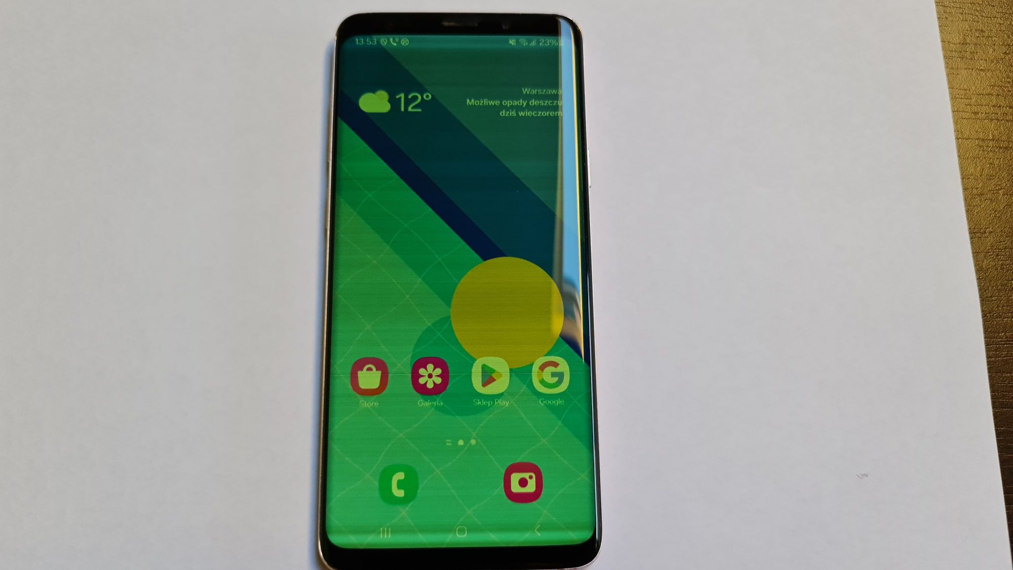 Wyświetlacz S9+ SM-G965F Działa, ale tylko na max jasności dotyk OK