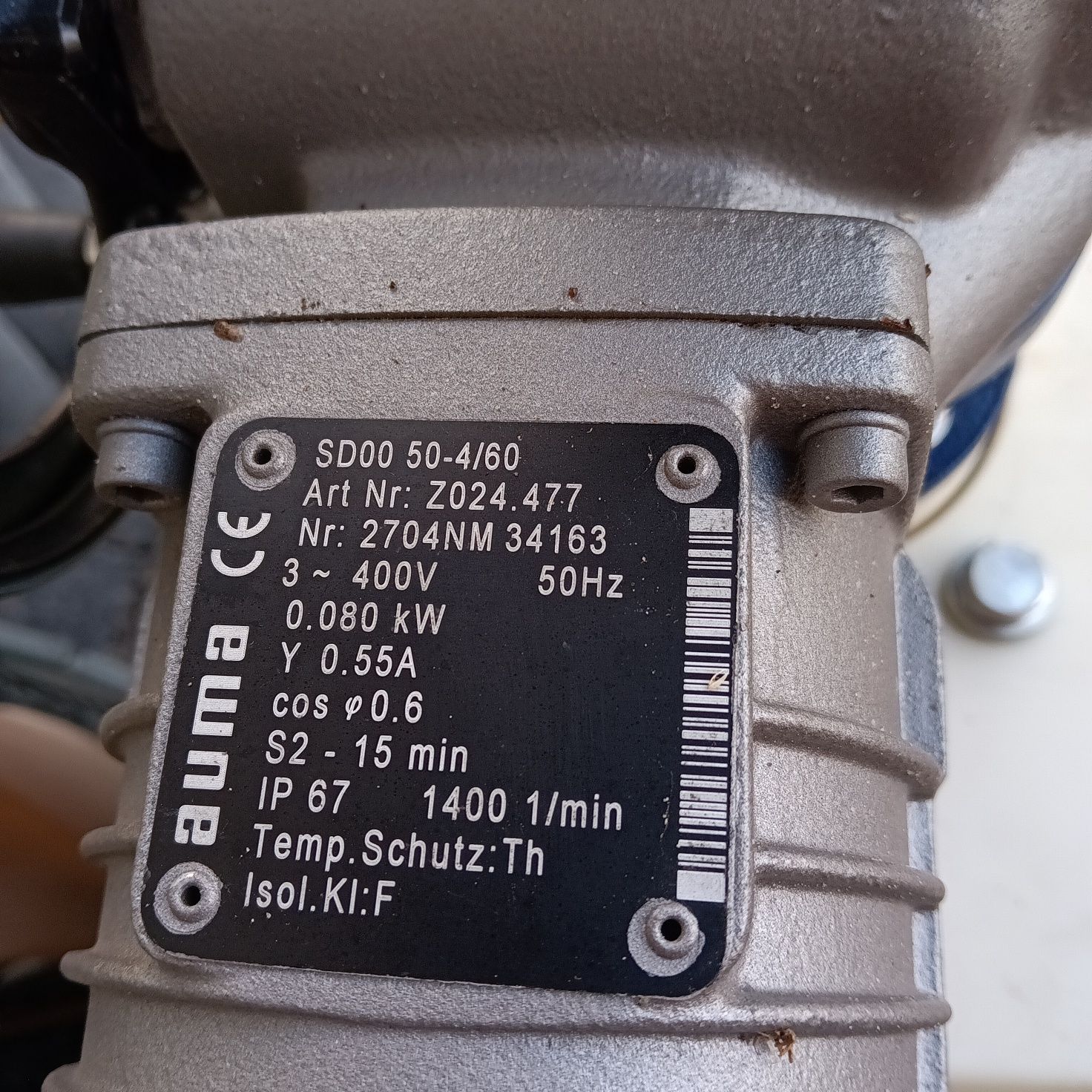 Auma napęd wieloobrotowy SG 05.1-F07 SD00 50-4/60