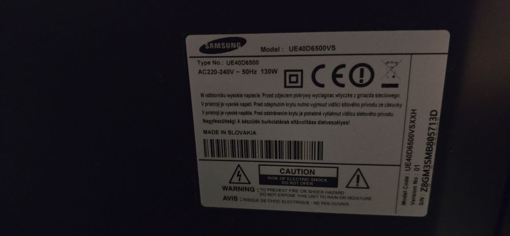 Telewizor Full HD LED Samsung UE40D6500 stan bdb + odtw. blu-ray Sony