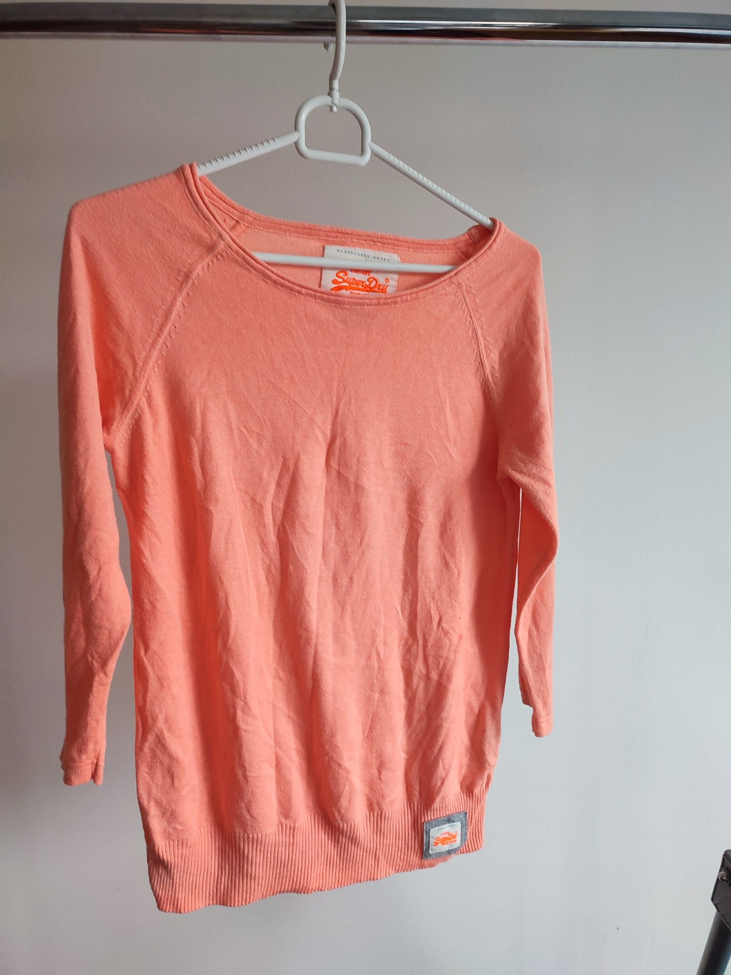 Sweter superdry XS/S pomarańczowy bluzka