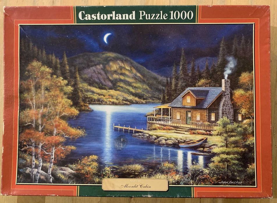 Puzzle Castorland Zielony, Moonlit Cabin, 1000 (-1)