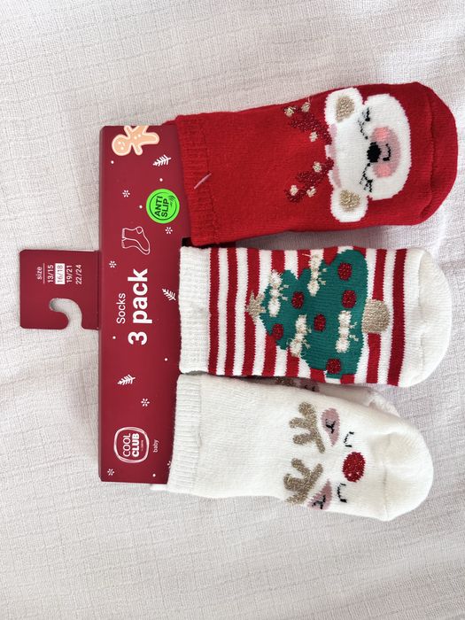 Skarpetki świąteczne dla niemowlaka