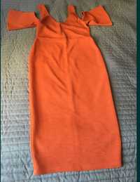 Sukienka z ASOS ciemny pomarancz