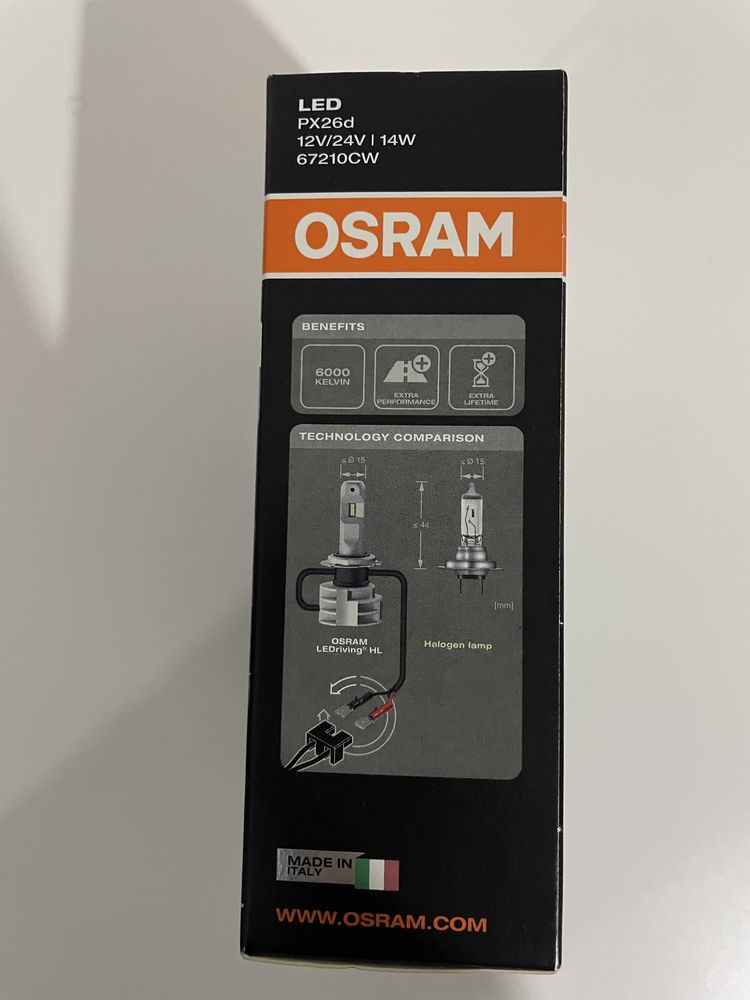 Lampadas Led Osram Driving Led H7