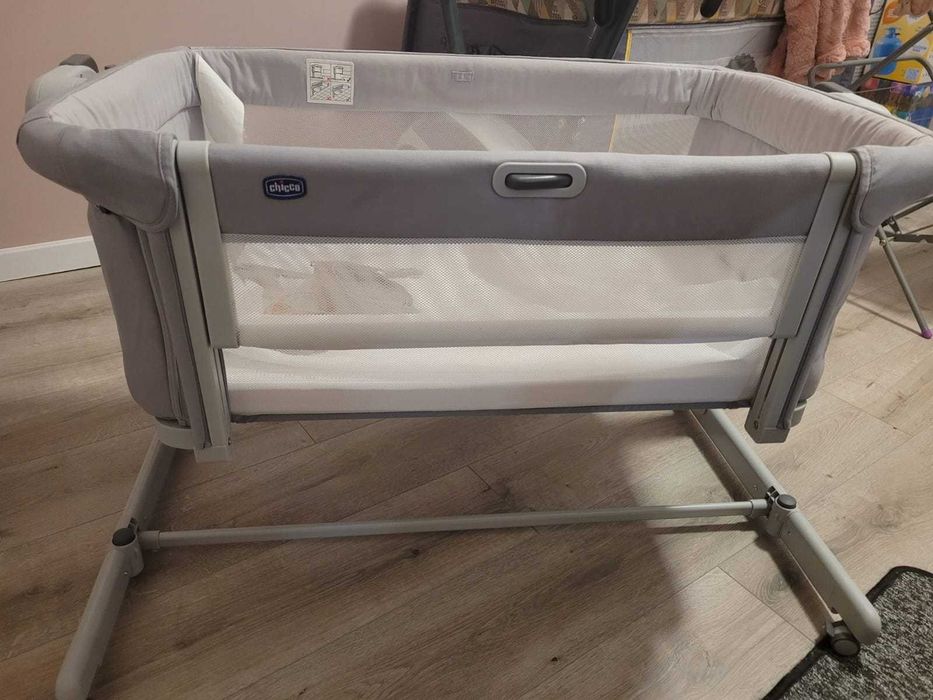 Chicco Next2Me Magic Evo Grey Mist łóżeczko dostawne dostawka materac