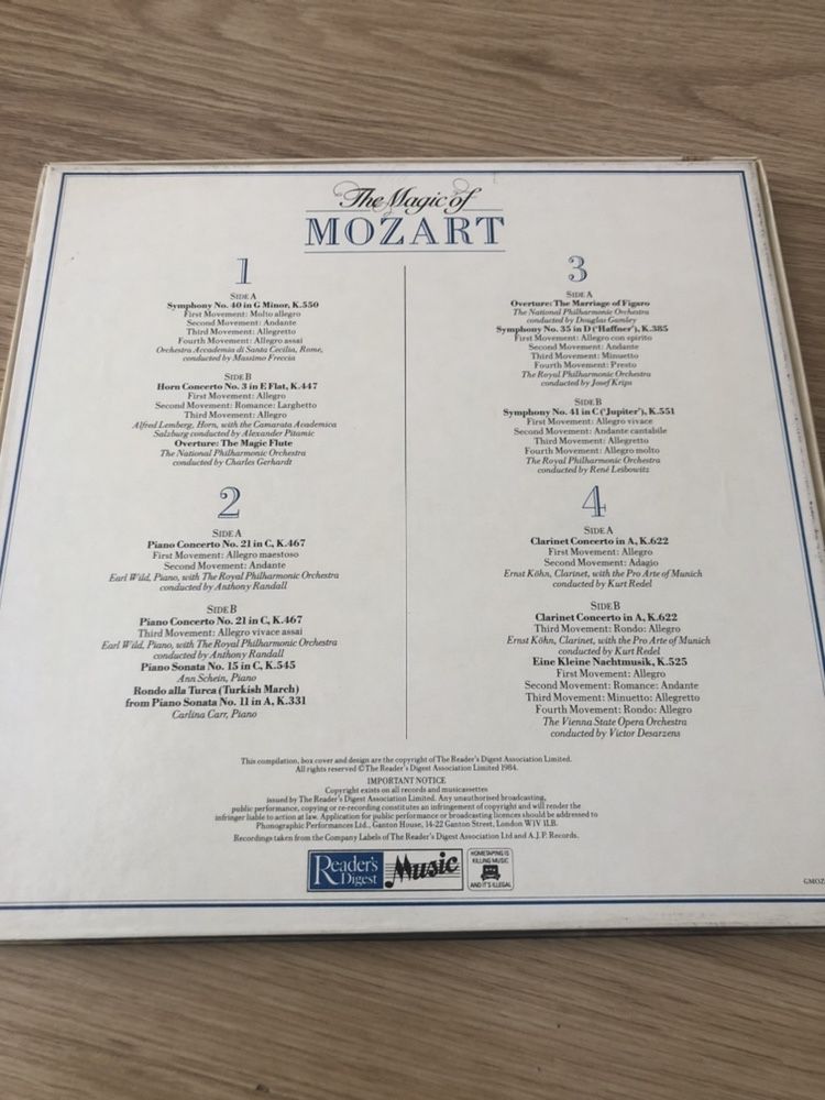 Coletânea - The magic of MOZART ( 4 discos NOVOS )