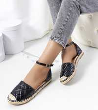 Czarne espadryle Faiza 40