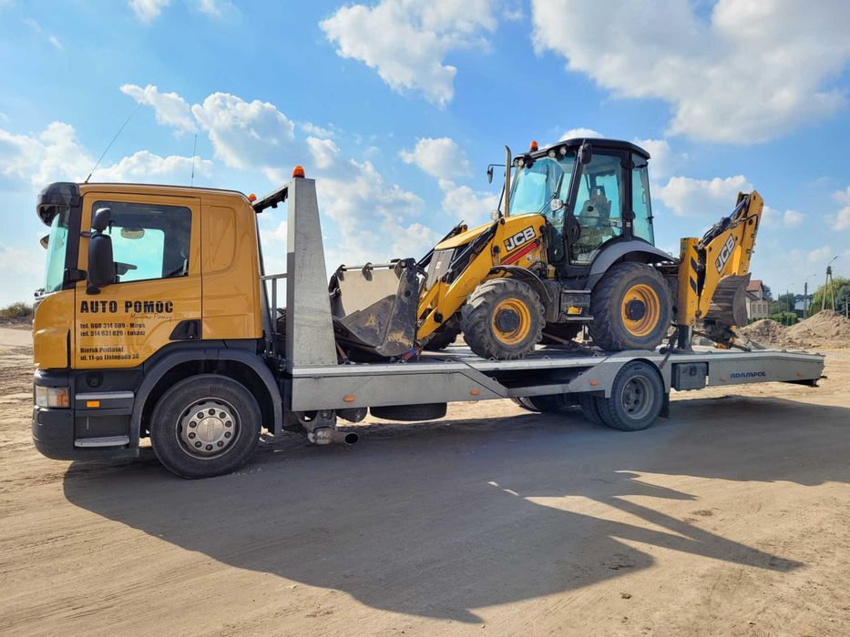 Auto pomoc, transport maszyn, laweta, pomoc drogowa, holowanie