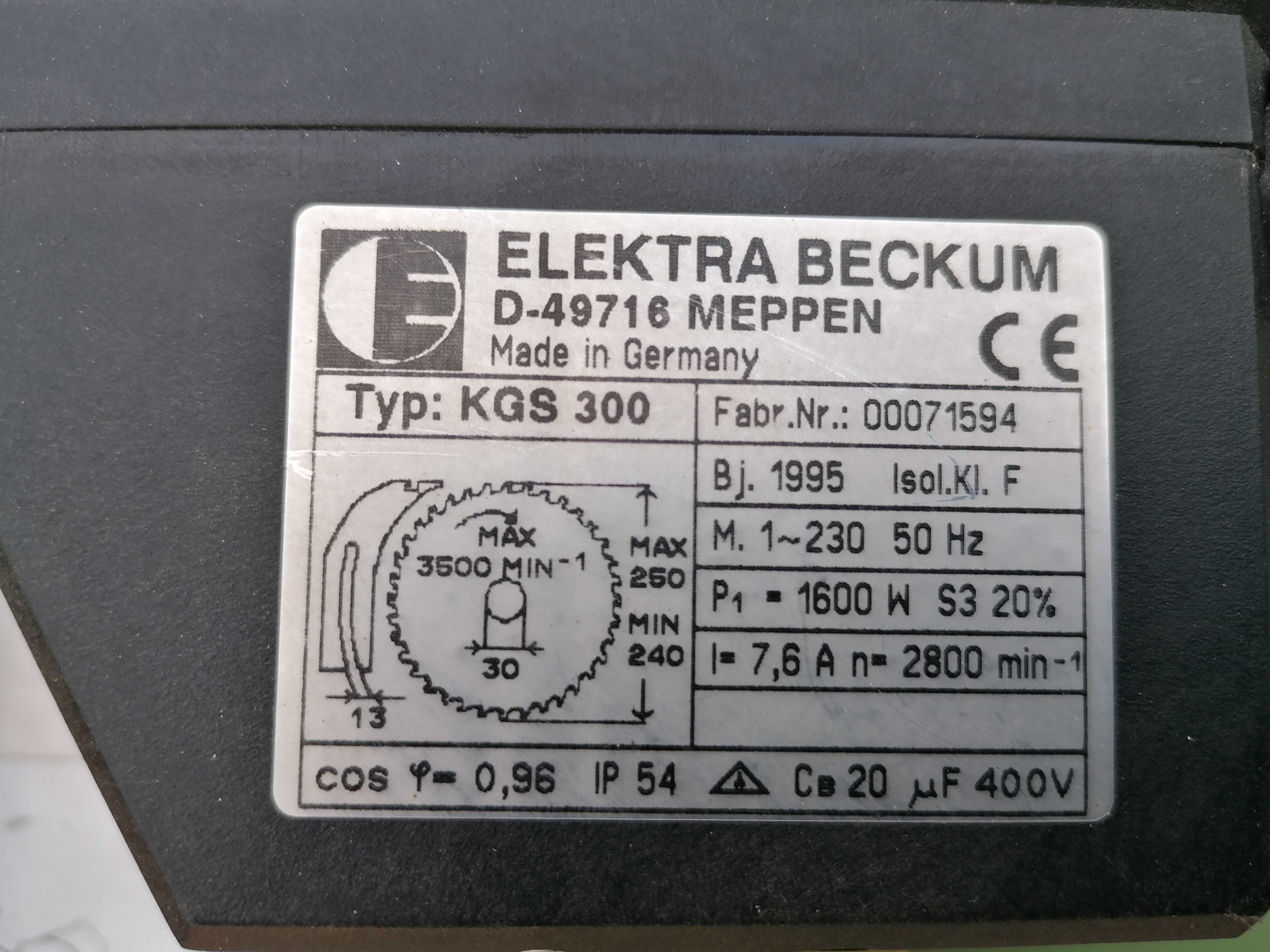 Piła kapówka ELEKTRA BECKUM KGS 300 ukośnica