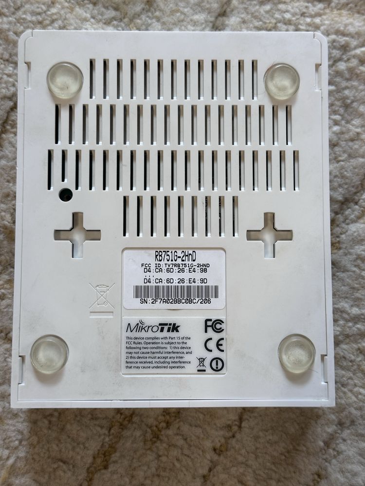 WiFi роутер(маршрутизатор) MikroTik RouterBOARD RB751G-2HnD