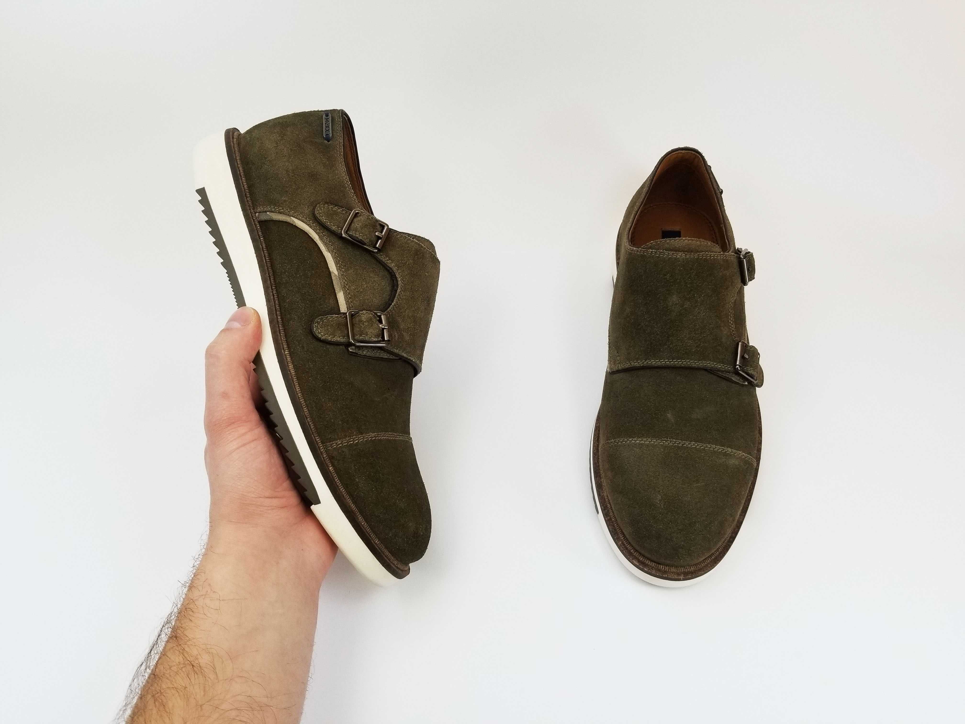 MEXX оригинал чоловічі зелені туфлі монкі 42 27.5 см