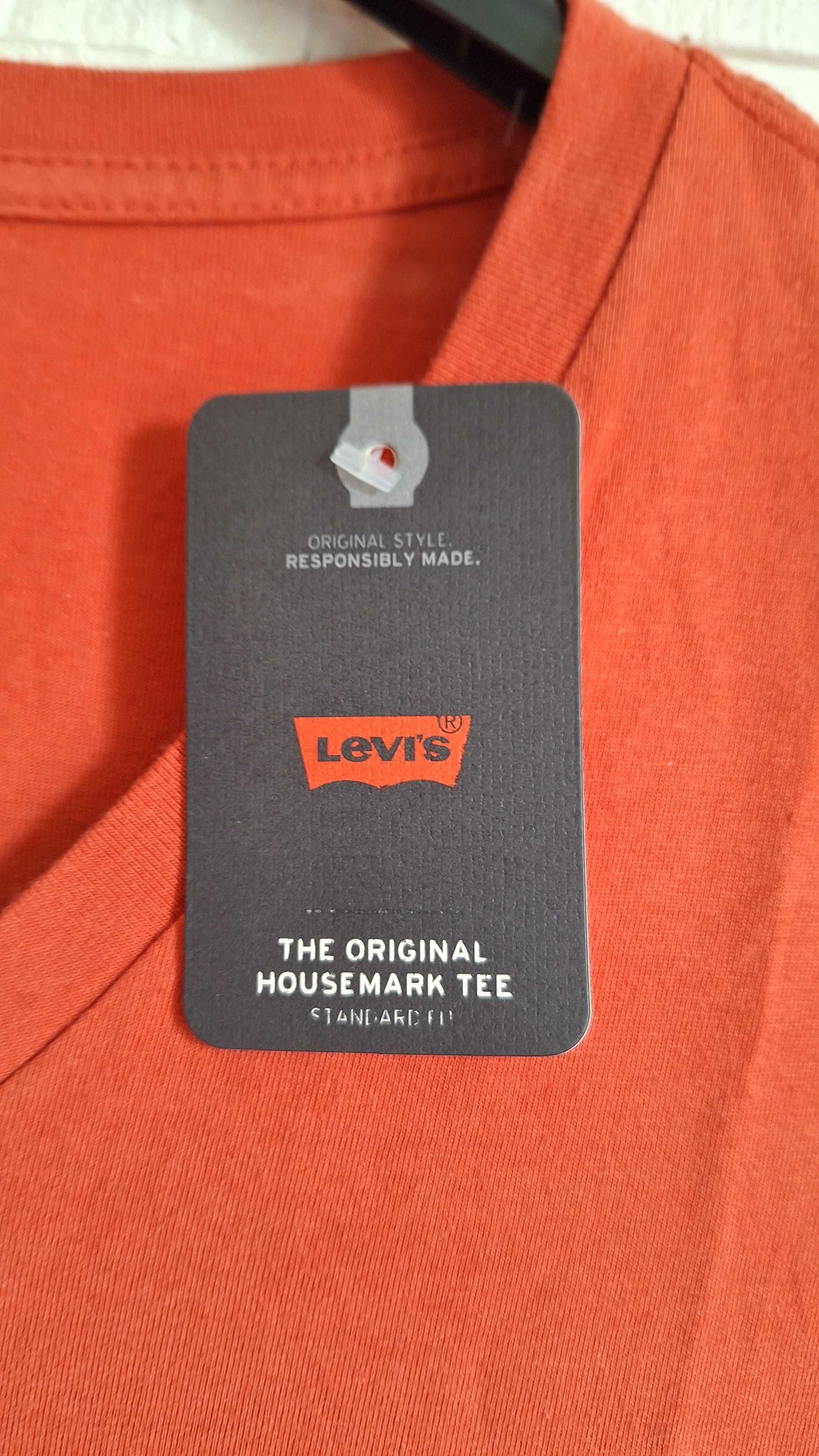 Levi's,Koszulka ,t-shirt rudy pomarańczowy