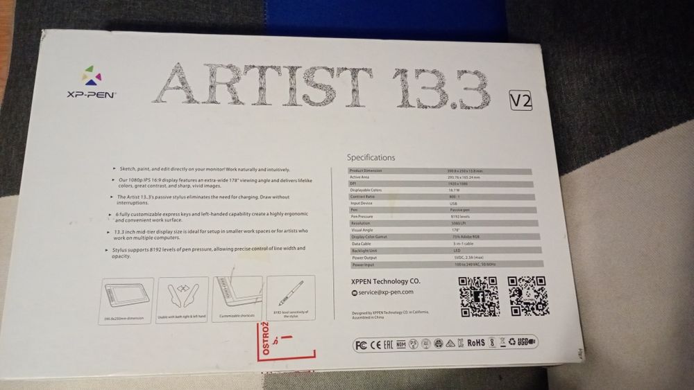 Tablet graficzny Artist 13.3 v2