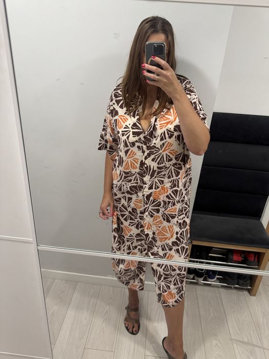 Długa sukienka maksi maxi midi koszulowa na guziki