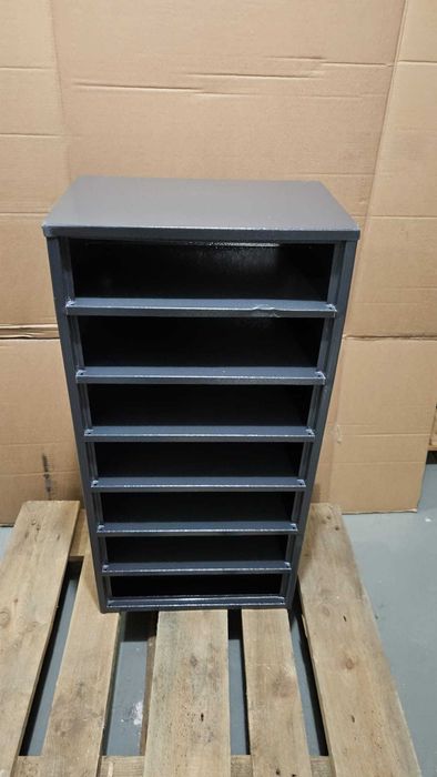 Szafka metalowa/ regał / obudowa skrzynki - 7 półek RAL 7016