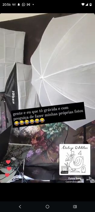 Kit de iluminação fotografica com diversos fundos