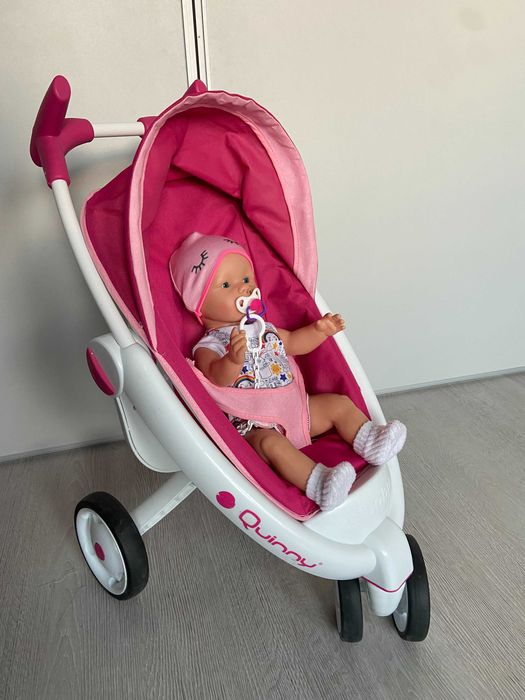 Smoby Wózek Maxi Cosi Quinny 5w1+Baby Born + torba+łóżeczko+akcesoria