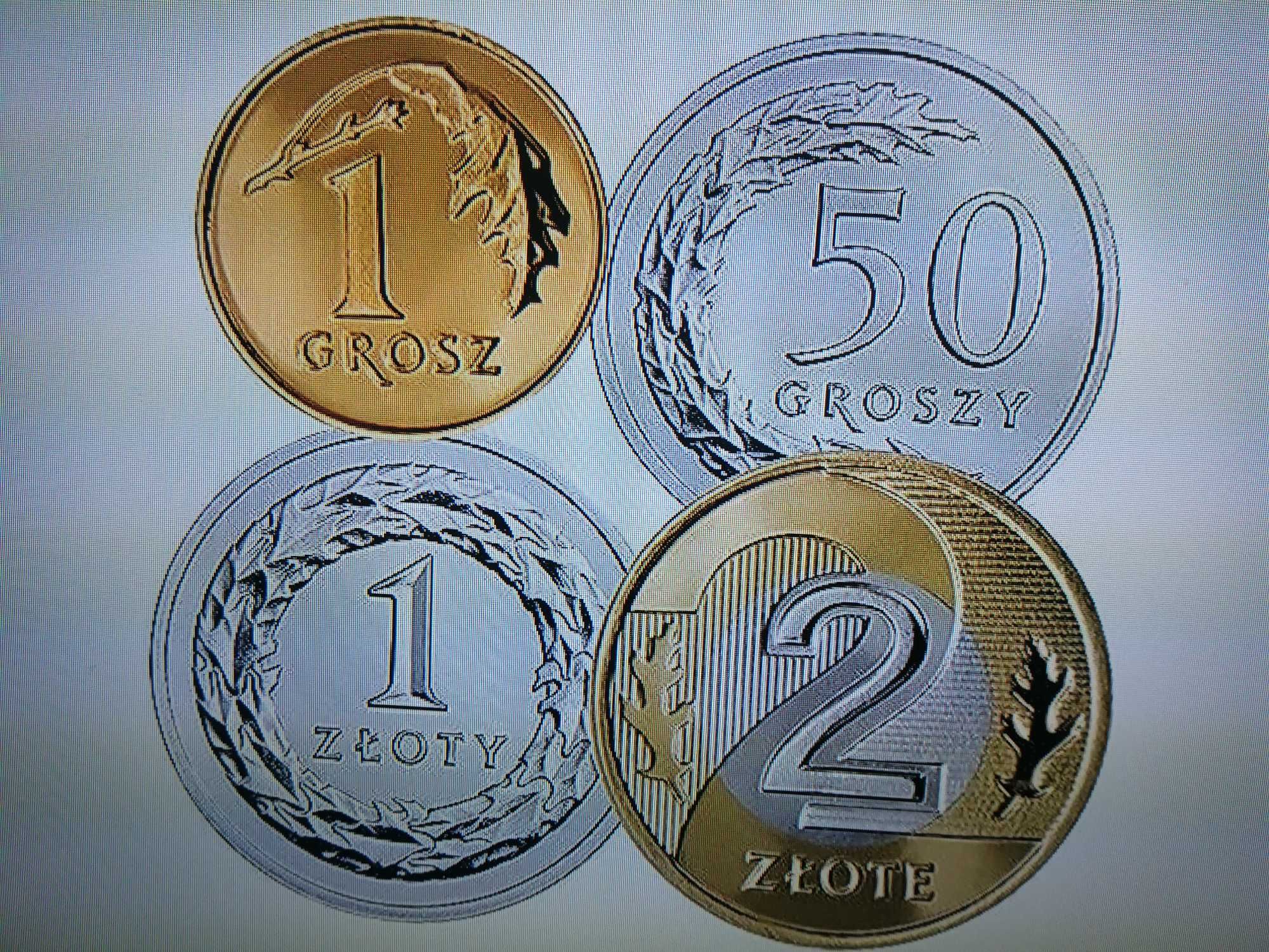 Stare monety polskie 1,2,5,10,20,50 groszy 1 złoty