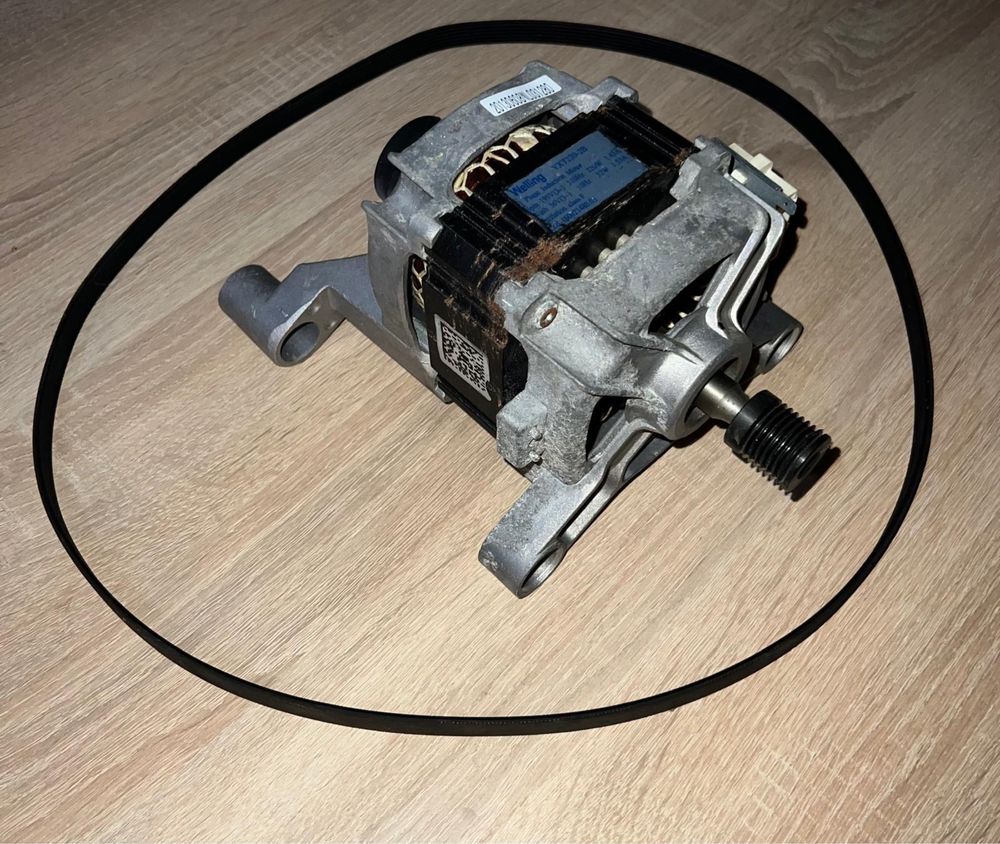 Silnik+ pasek pralki Ariston Hotpoint WMG722PL