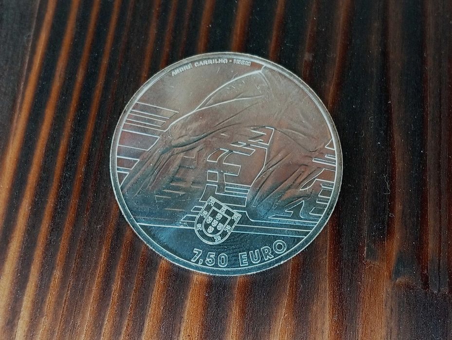 Moeda de 7.5 € em Prata 500 dedicada a Carlos Lopes