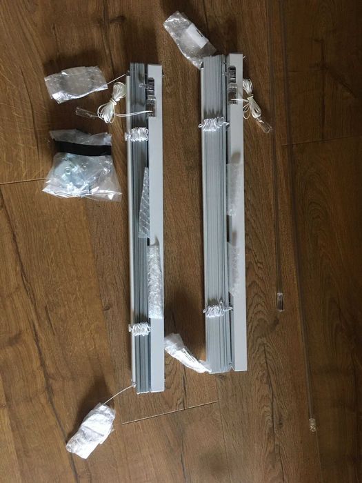 Żaluzje aluminiowe 25mm biały półmat, 2 sztuki  580x1220mm i 580x770mm