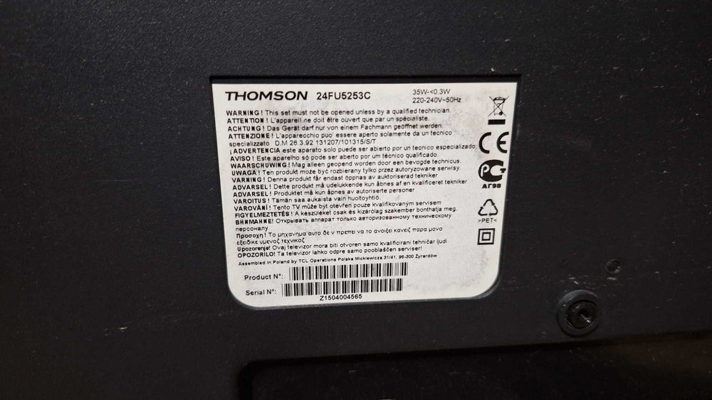 Na sprzedaż telewizor Thomson 24FU5253C