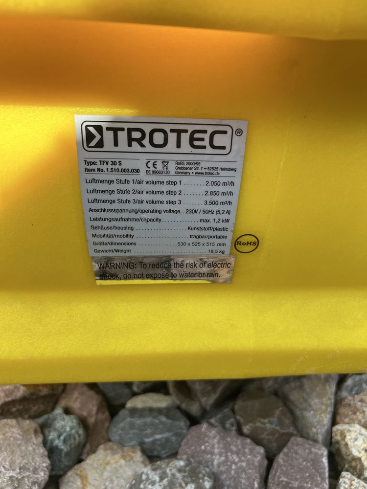 Wentylator do osuszania Trotec